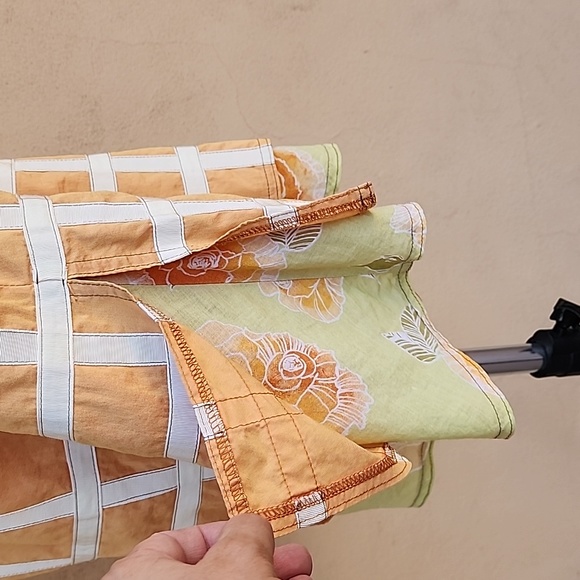 Neesh by DAR Anthro Skirt L Cottagecore Grosgrain Ribbon Layered Midi Tangerine - Picture 8 of 11